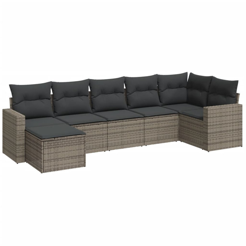Grand canapé modulaire en rotin PE Vidaxl