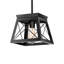 Corri 1-Light Matte Black Farmhouse Geometric Kitchen Island Pendant Light