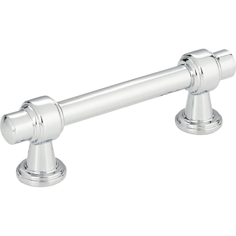 Polished Chrome Modern Bar Pull with Mounting Hardware