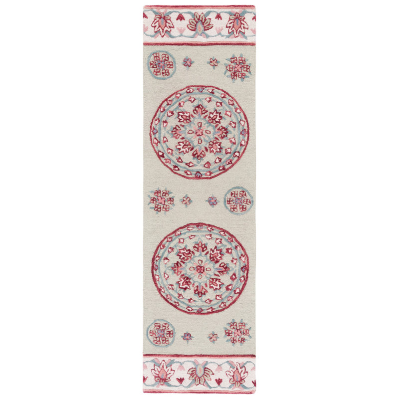 Bellagio Hand Tufted Wool Floral Rug, Runner 2'3" x 8'