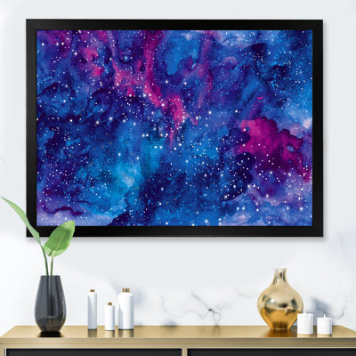 «Blue Universe Space Storm II», reproduction d'art moderne sur toile