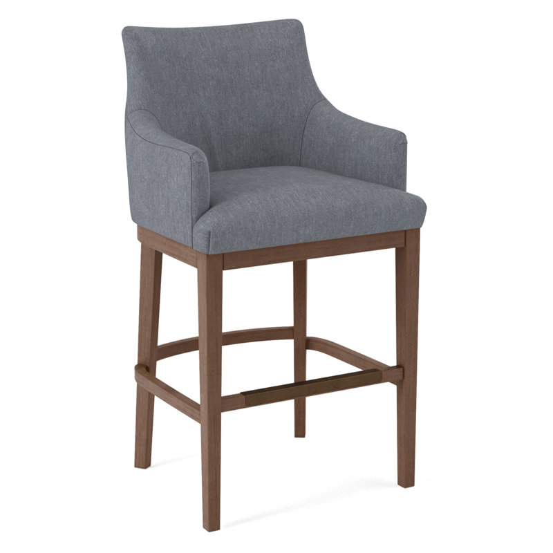 Upholstered Stool, 61558-61, English Saddle