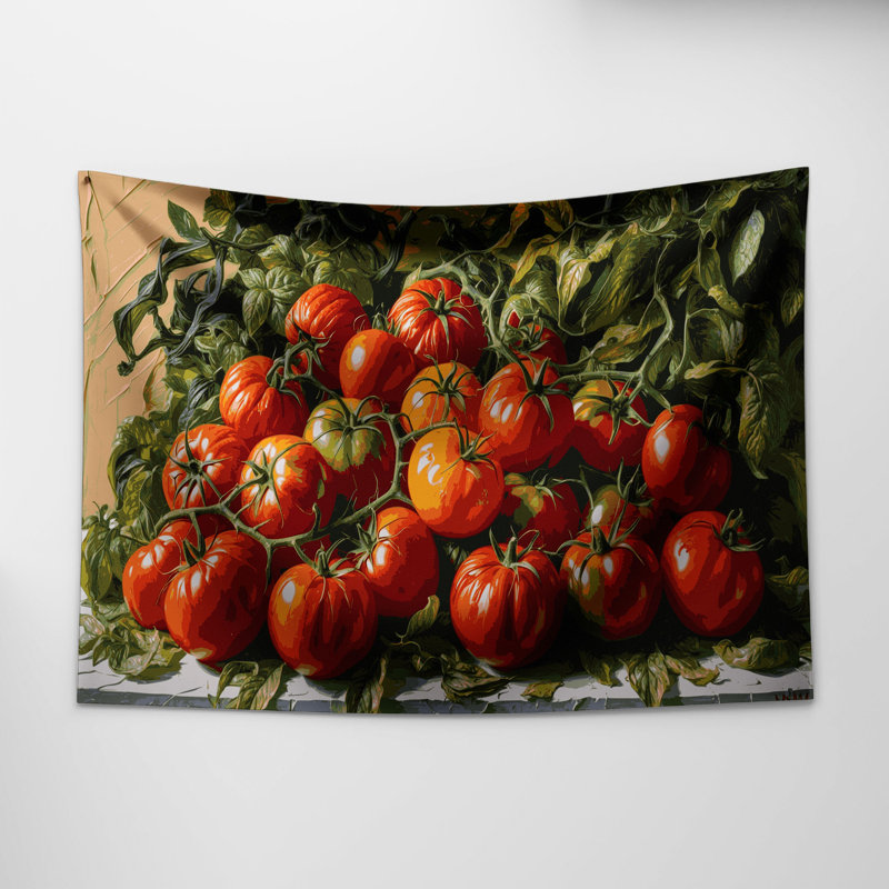 Tapisserie murale légumes et tomates Beefsteak, 26 po x 36 po