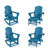4-in-1 Folding Adirondack Chair with Ottoman & Rocking Base, All-Weather HDPE Patio Chair with Cup Holder, 380 lbs Capacity, 4 PCS-1739675312