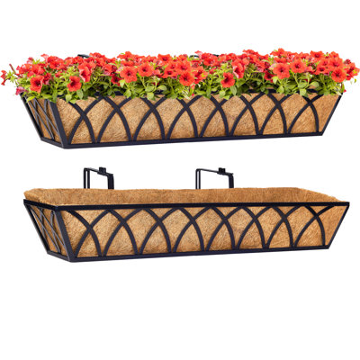 Zenaida Iron Outdoor Window Box Planter
