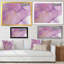Reproduction d'art sur toile rose et marbre-2124440207-2124440192