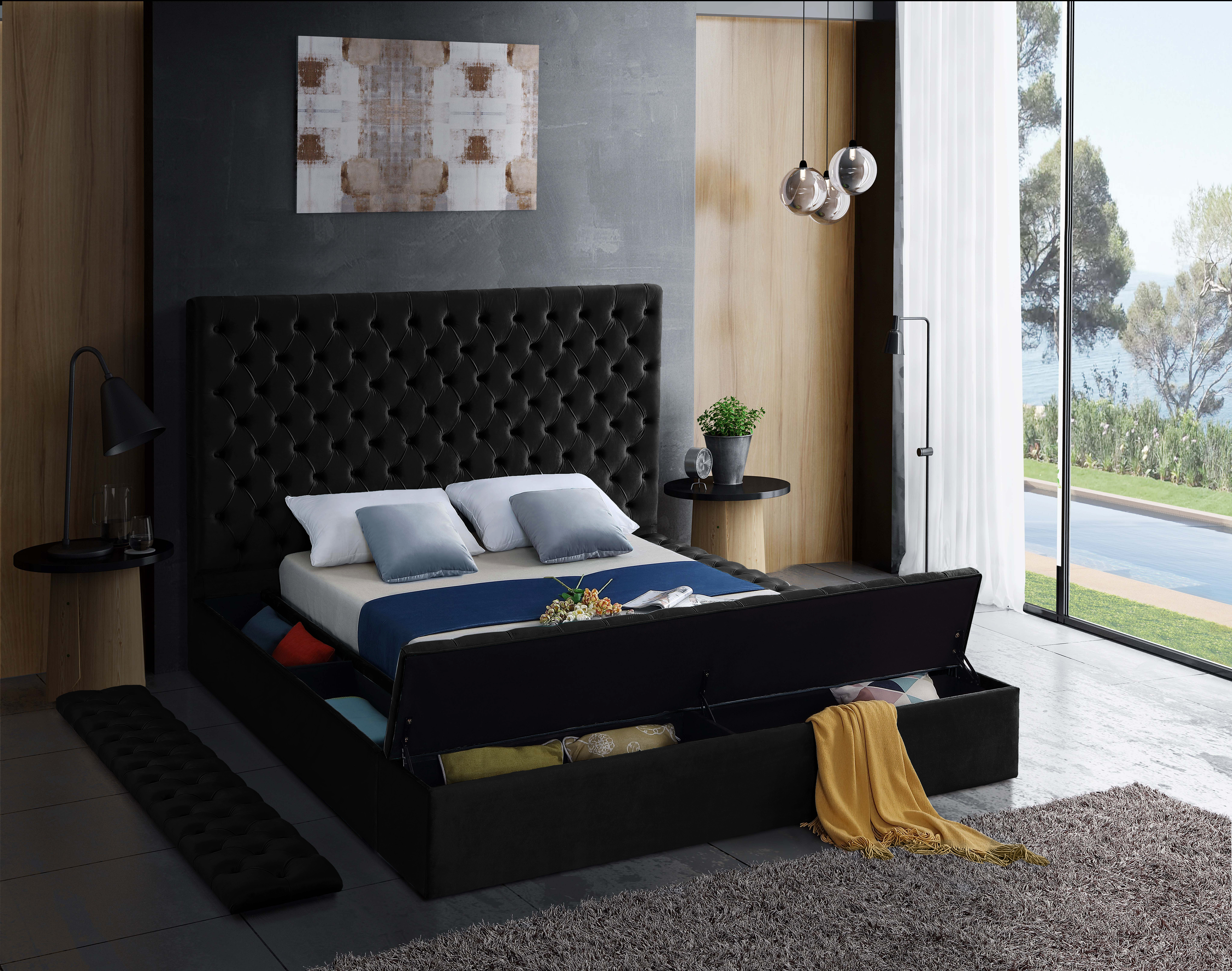 Everly Quinn Johnnay Tufted Upholstered Storage Bed Frame
