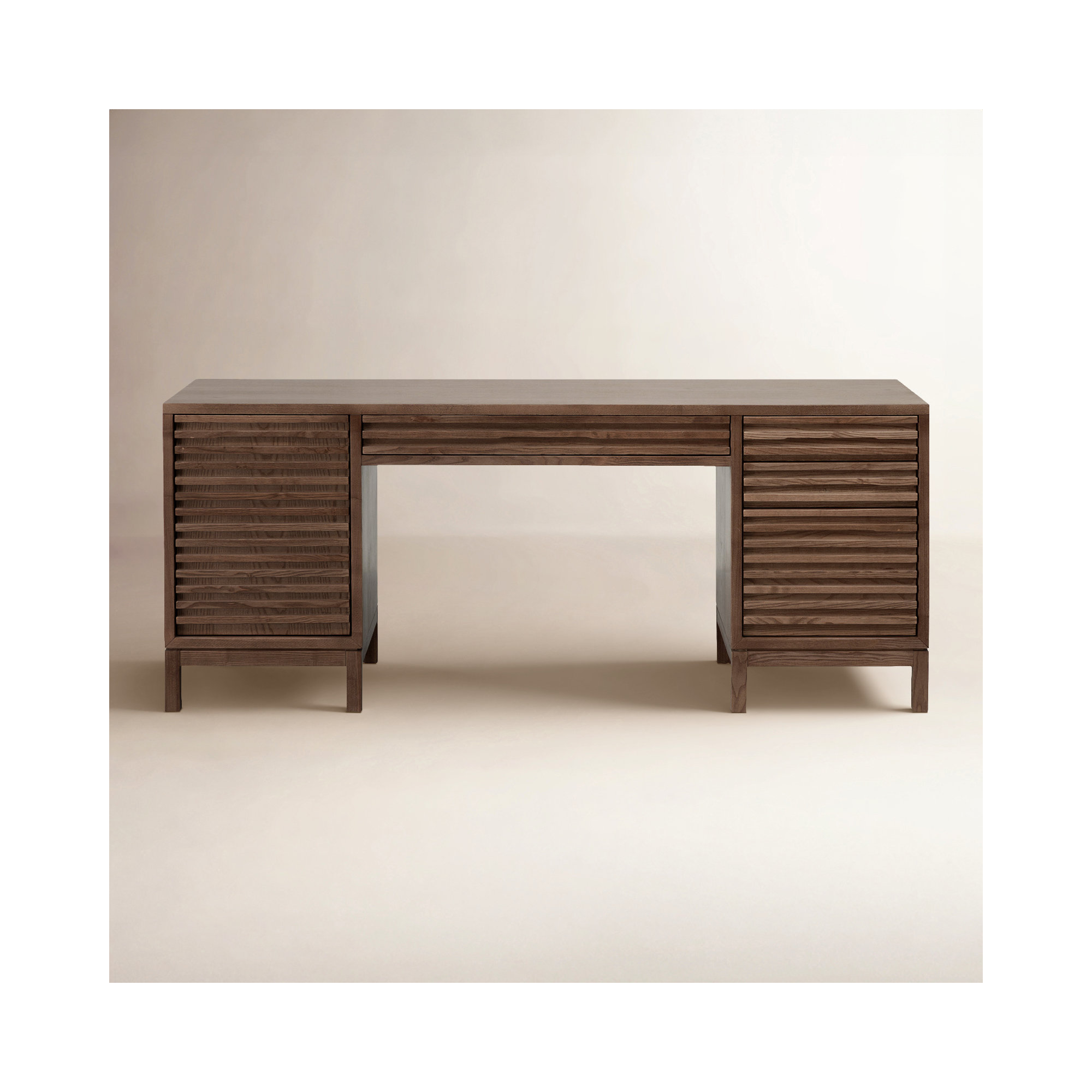 Finnian 72" Executive Desk, Brown