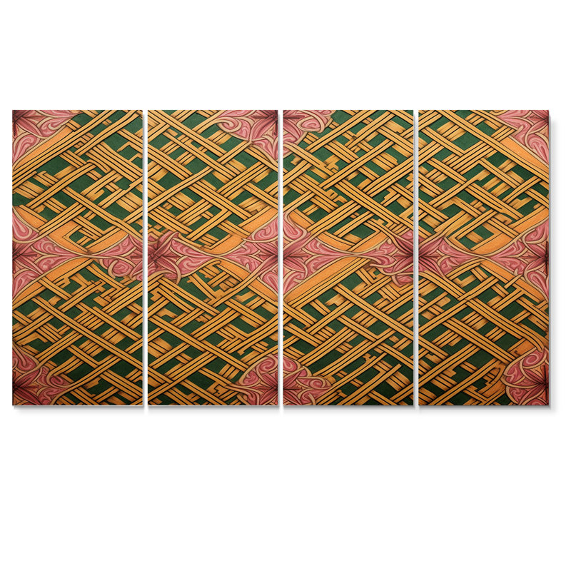 Motif celtique - ensemble d'art mural géométrique 4 pièces, 28" H x 48" W