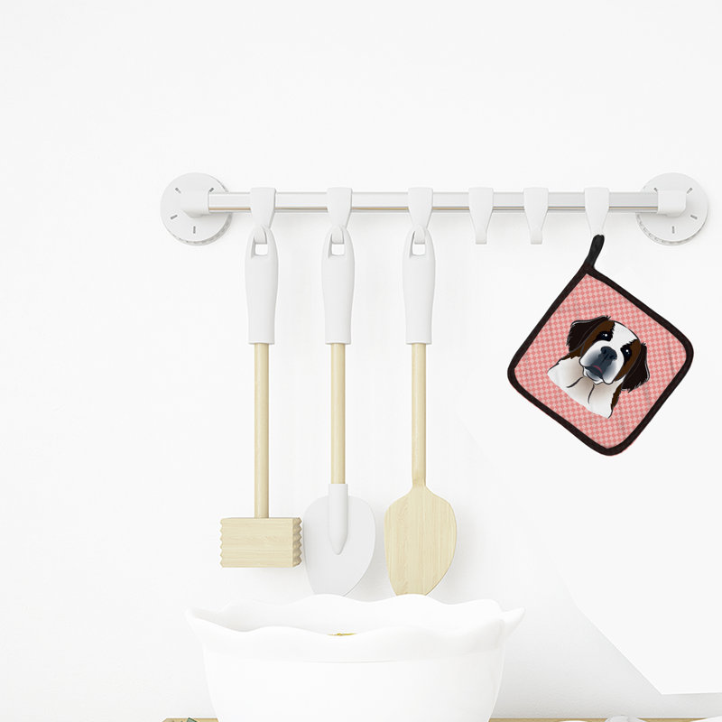 Cuisinier poignée saint-bernard caroline Checkerboard, Rose