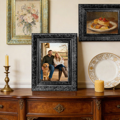 Cadre photo décoratif noir 1PC 8 "x 10" avec affichage horizontal ou vertical