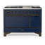 Majestic III Series 48 Inch Dual Fuel Range with 5 Sealed Burners, Griddle, Frenchtop in Matte Graphite (Natural Gas, Burnished Trim)-1387864835-1387864833-1387864839