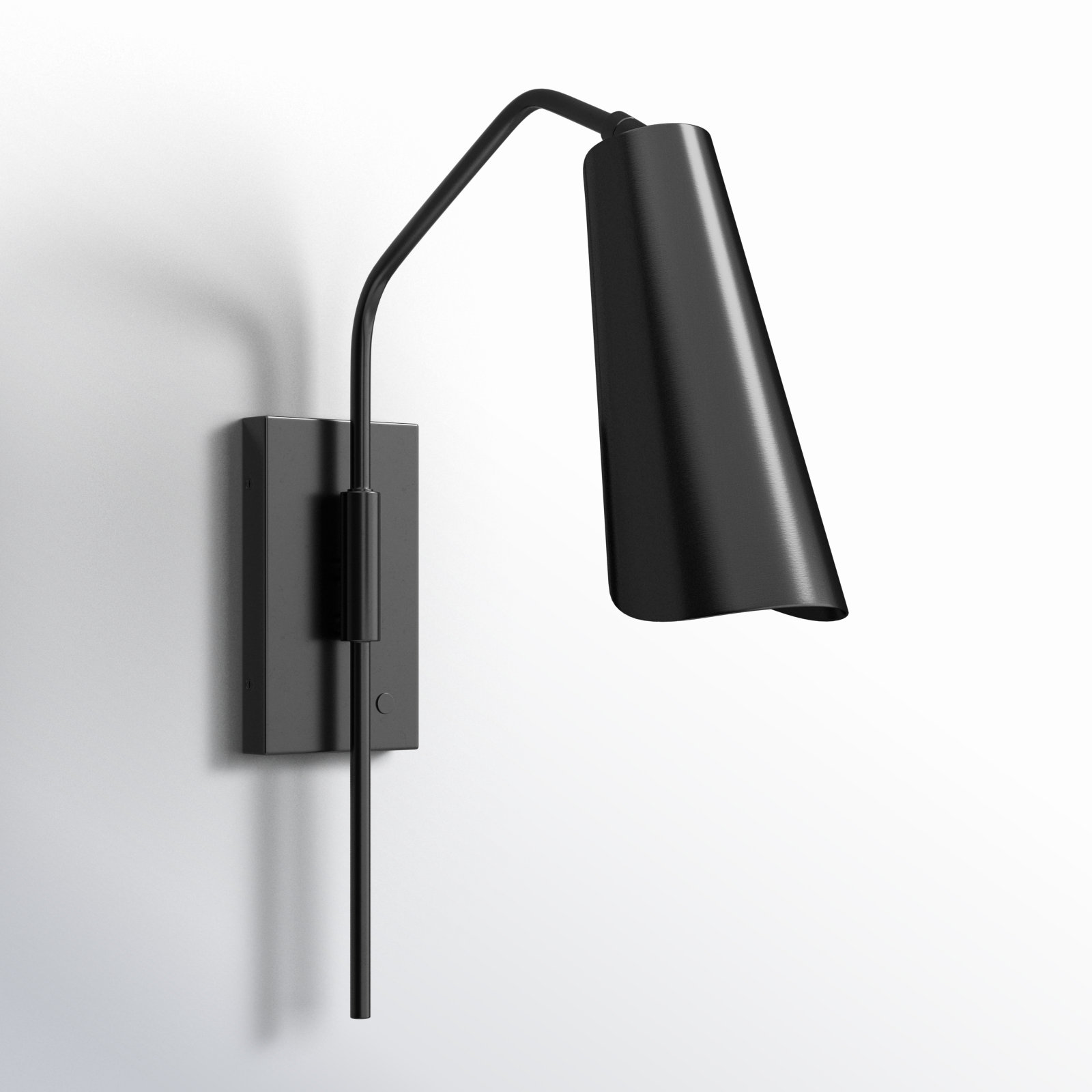 Bridgeville Single Light Dimmable Swing Arm Wall Sconce, Matte Black