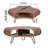 Landmeier Solid Wood Top Coffee Table with Open Shelf