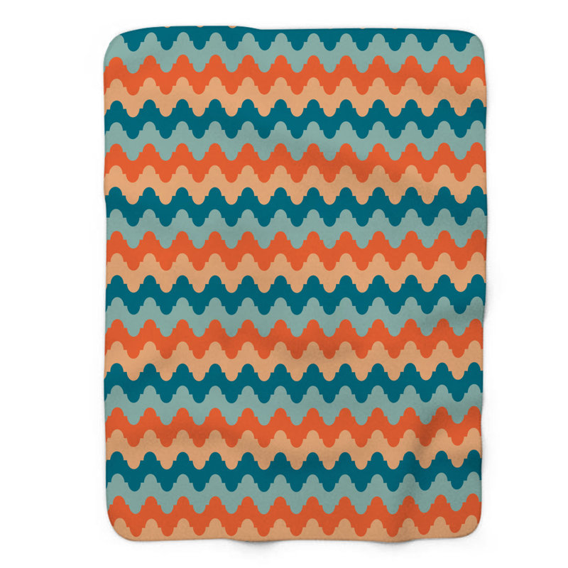 Retro Influence - Couverture sherpa de qualité supérieure 1 pièce, Grand lit
