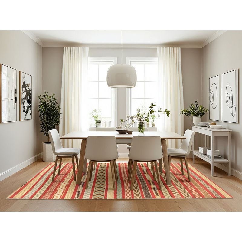 Abstract Indoor Rug, Rectangle 7' x 10'