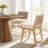 Saoirse Faux Leather Wood Dining Side Chair-99160819-99160820