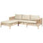 Garden Lounge Set with Table 4 Seater CALASETTA PE Rattan Beige-1484294174