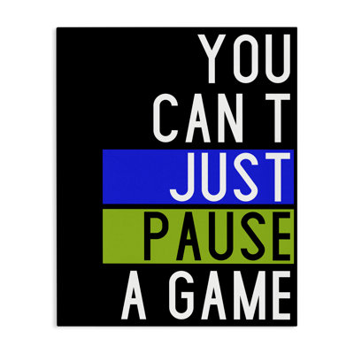 «Can Pause a Game», art mural sur toile par Kim Allen