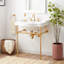 30" Cierra 31" Tall Vitreous China Rectangular Console Bathroom Sink with Overflow-1584755532