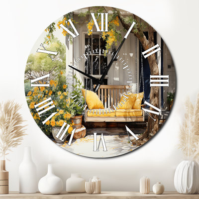 Horloge murale Farmhouse Yellow Country Comfort III