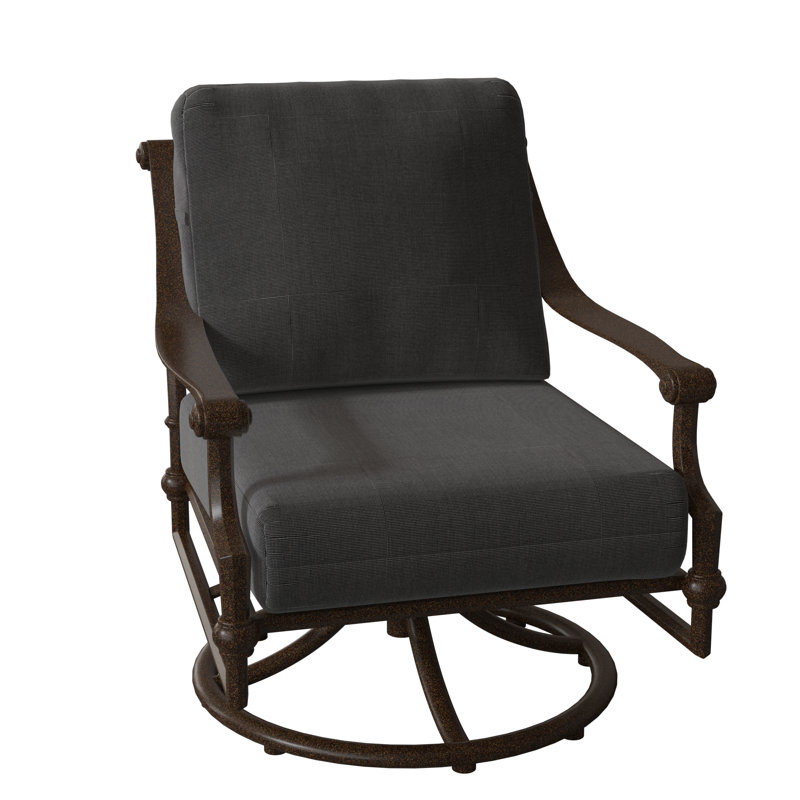 Delphi Outdoor Rocker Chair, Chestnut Brown, Canvas Bird's Eye Sunbrella® Canvas