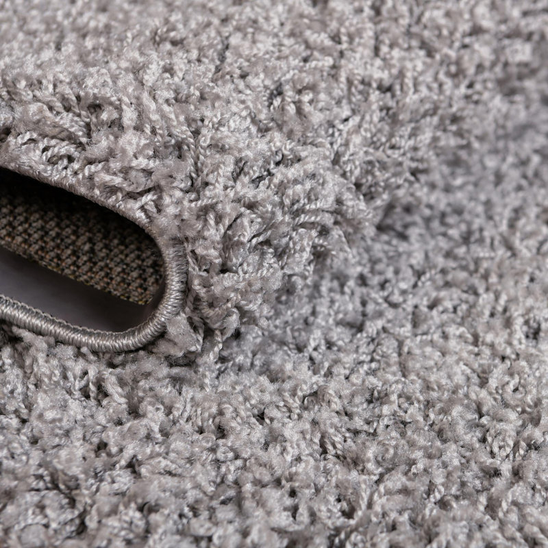 Tapis Santosha à poils longs, Octogone 1,85 m x 1,85 m, Taupe