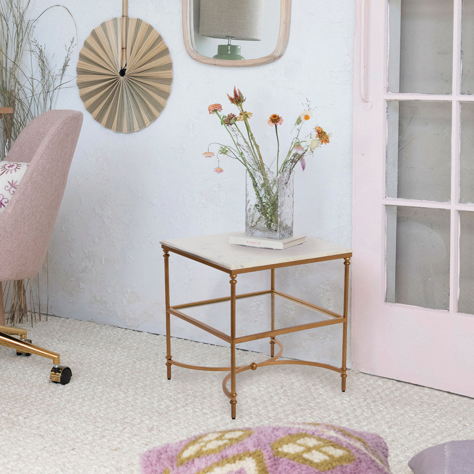 End Table, Gold