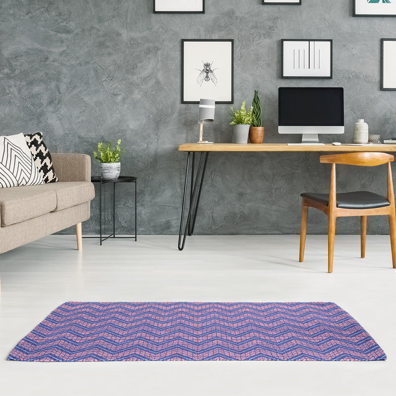 Chenille Chevron Indoor Rug, Rectangle 4' x 6'