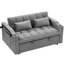 Lit pliable en velours gris, dossier et port réglables pour plus de facilité (velours gris gris, utilisation pratique)