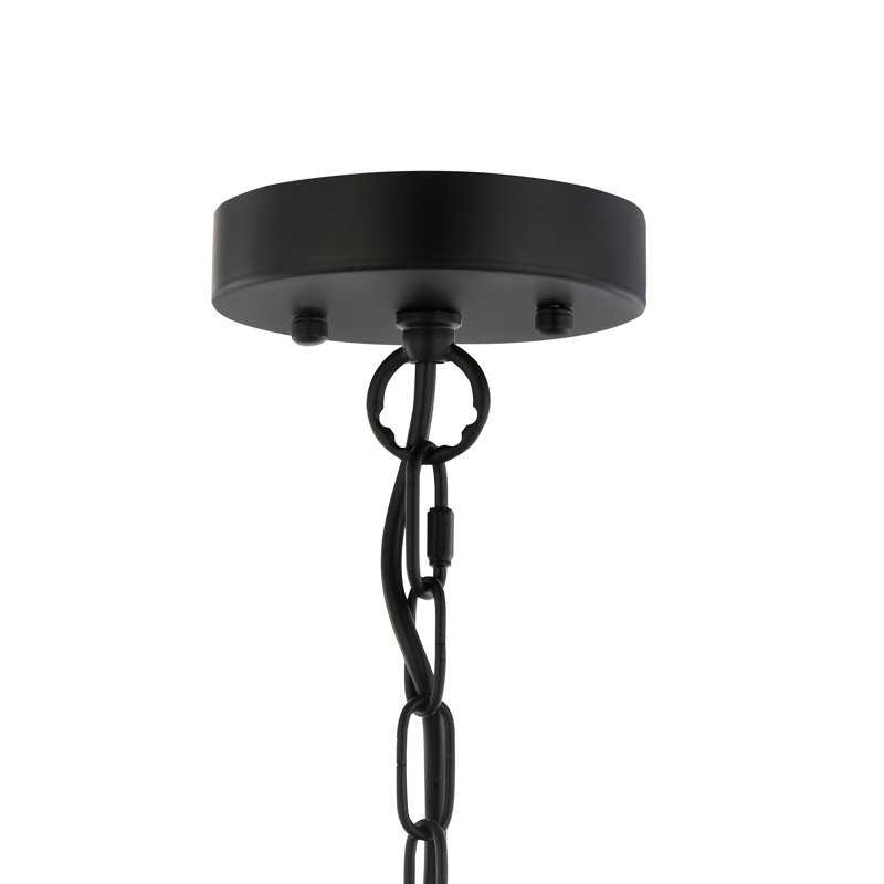 Luminaire suspendu en forme de dôme unique à 1 lumière Claar, Gris fumé, Noir