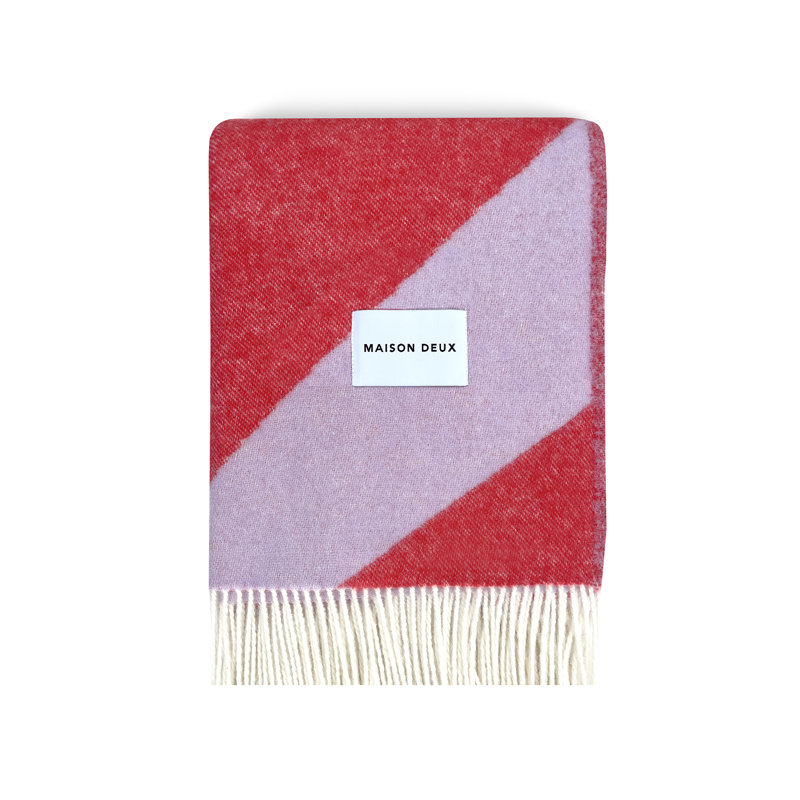 Throw Blanket, Lilac/Scarlet