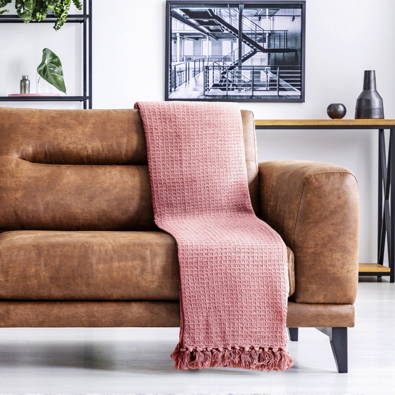 Vitela Throw Blanket, 127 x 152cm, Blush Pink