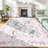 Washable Rugs for Bedroom Ultra-Soft Floral Peacock Floor Mats, Stain-Resistant Farmhouse Indoor Carpet with Non-Slip Backing, Foldable Thin Accent Rug for Living Room, Nursery-448859611