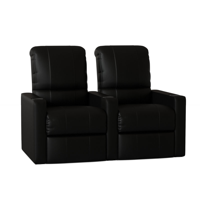 Fauteuil de cinéma (rangée de 2), Noir luxe, Électrique
