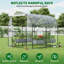 Serre de 8,2 x 6,6 x 6,6 pi de qualité supérieure pour l'extérieur - Cadre portatif robuste et amélioré, grande maison de cerceau de plantes de jardin (transparent)-123370139