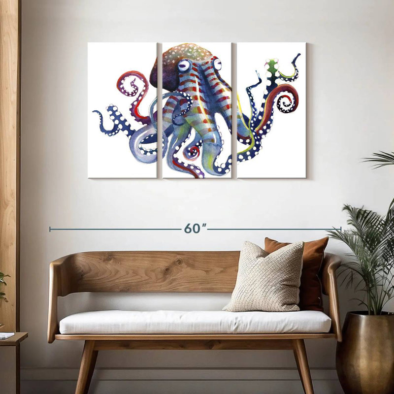 Brampt Striped Octopus, 28" H x 45" W