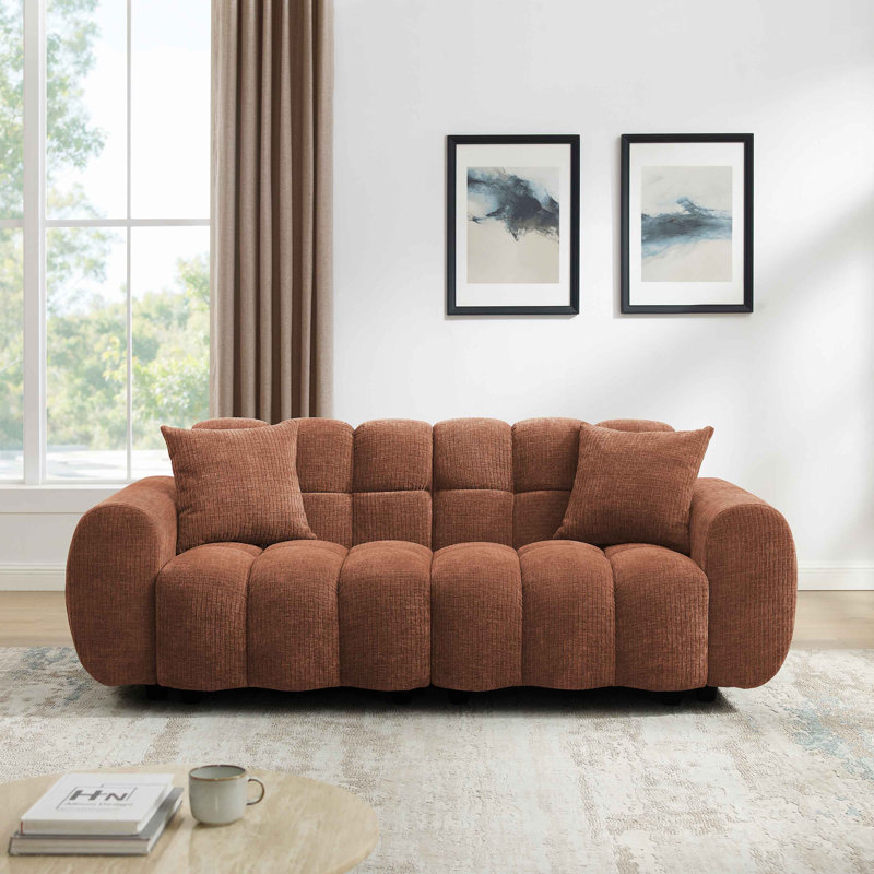 Canapé combiné modulaire de style moderne sans souci de style moderne d'Oller Minimore Type3, Rouille