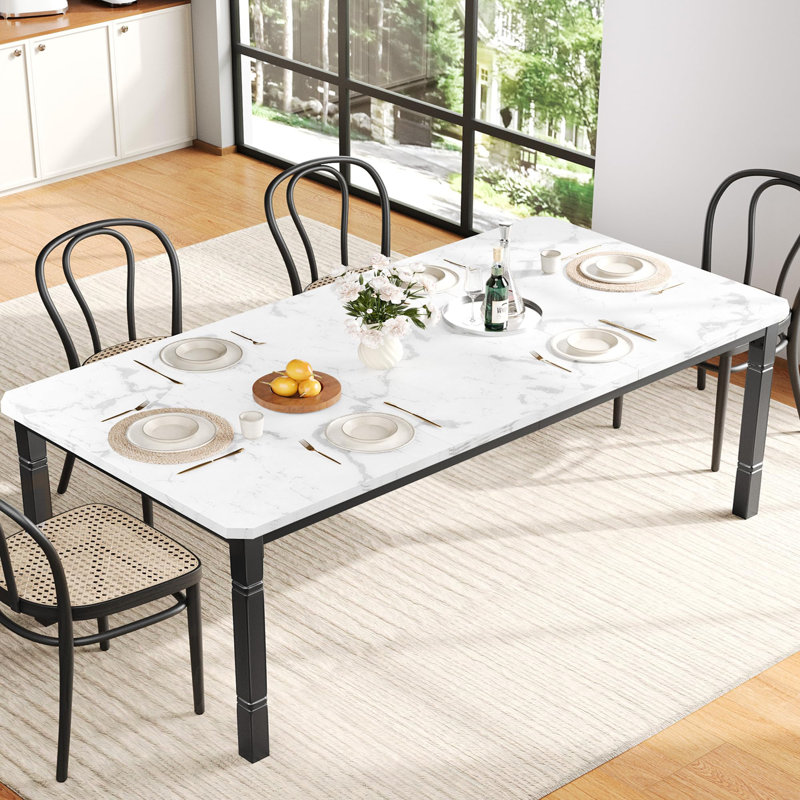 Table de salle à manger 78 po 78 po pour 6 à 8 personnes