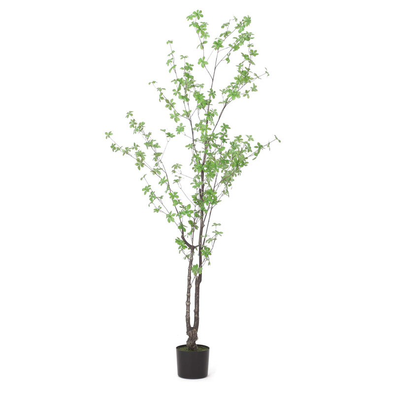 Arbre à feuilles 70,9 "avec pot artificiel - vert