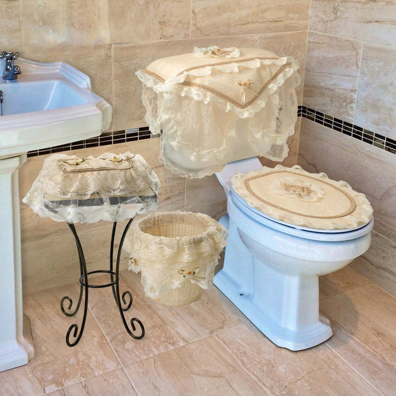 Housse de boîte pour salle de bain luxueux Lavonne, Beige