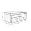 Table basse industrielle avec cadre en bois-100643928
