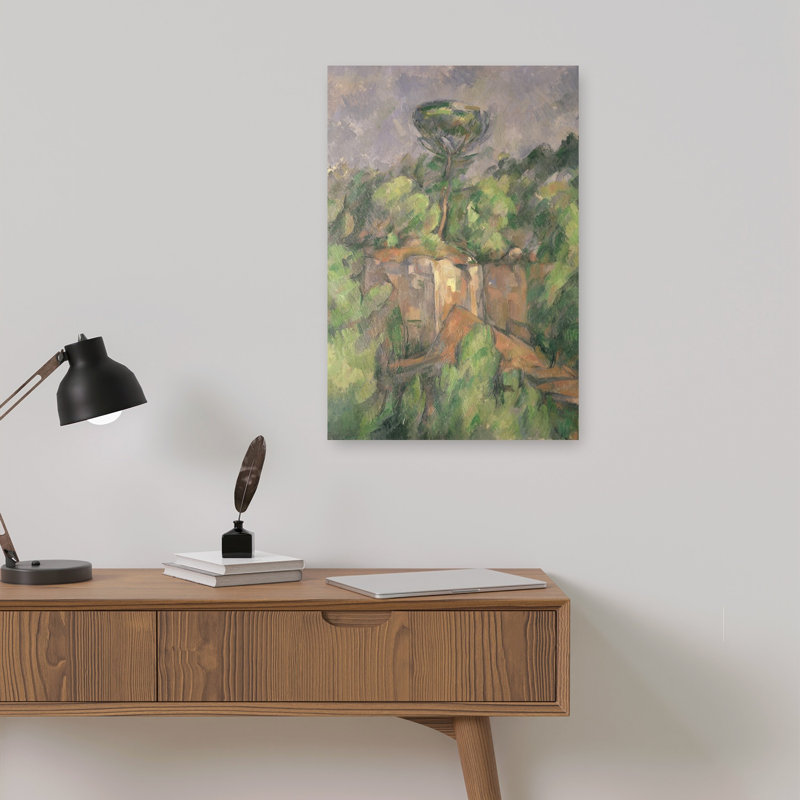 " Bibemus Quarry, 1898-1900 Abstract Contemporary Landscape Wall Art Print " by Paul Cezanne Print, H 18 po x l 12 po