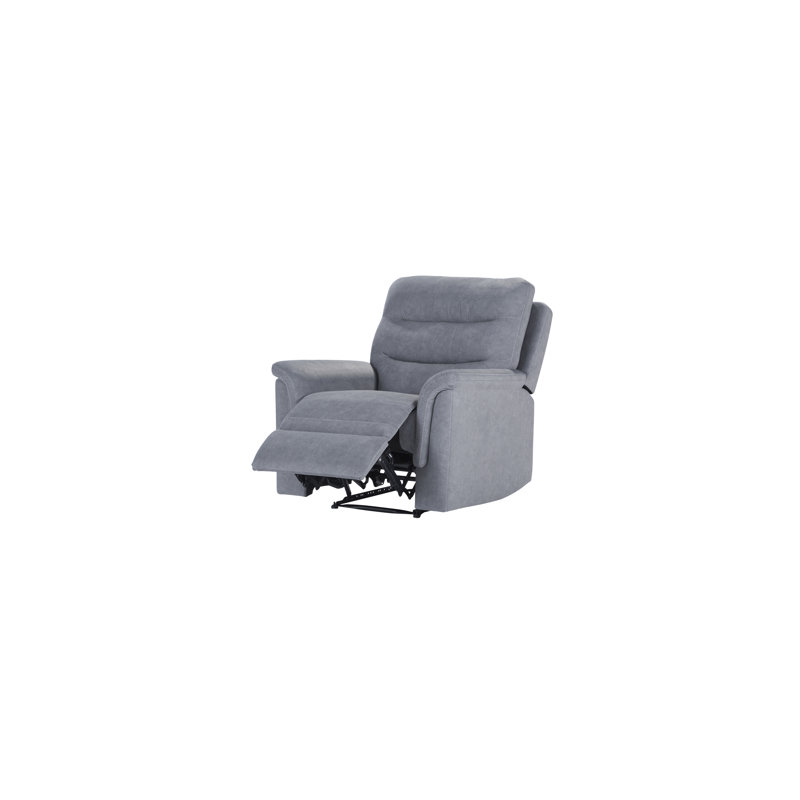 Fauteuil inclinable manuel mural de 34 po de largeur, Microfibre/microsuède gris