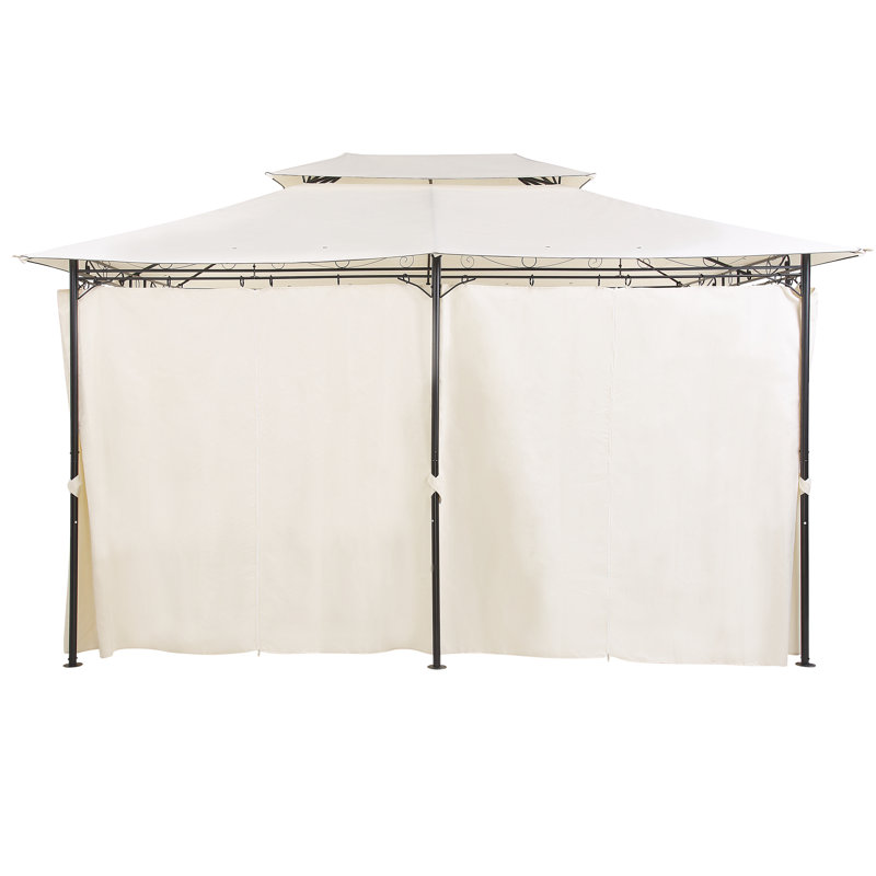 Usonia 4m x 3m Steel Patio Gazebo, Beige