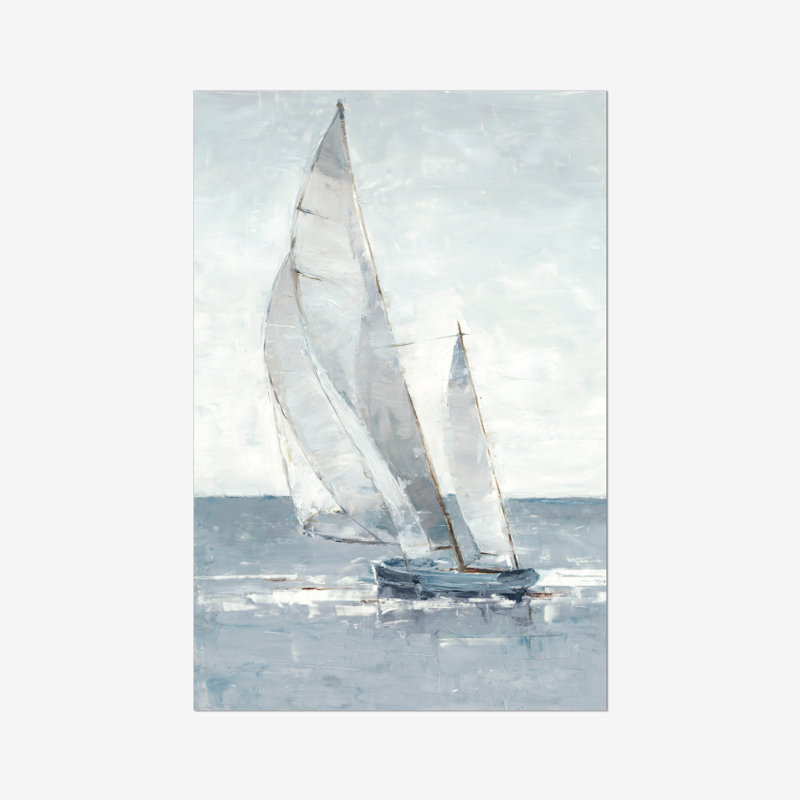 Gray Seas I by Ethan Harper - Painting, 91cm H x 61cm W, Paper Print