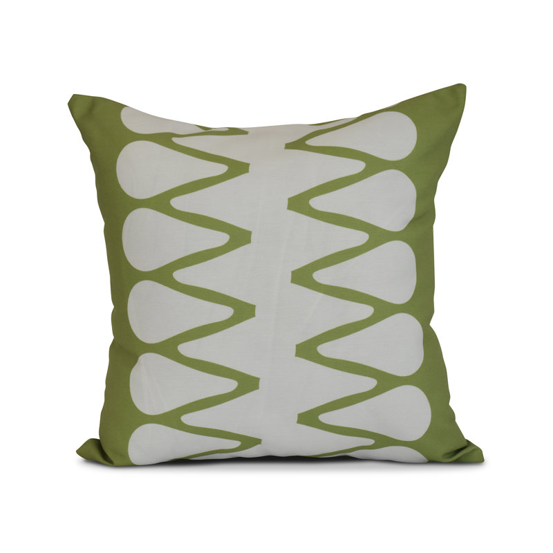 Housse et insert de coussin carré haut de gamme, H 26 po x l 26 po x P 3 po, Vert