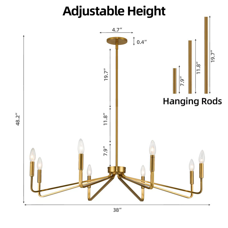 Kandel 8 - Light Dimmable Classic / Traditional Chandelier
