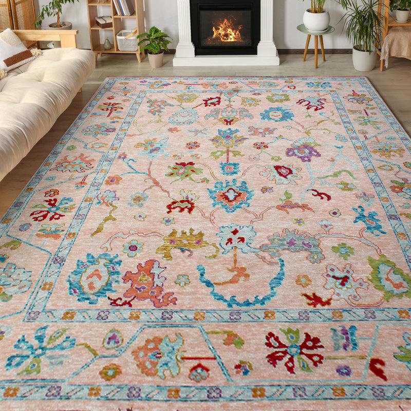 Floral Area Rug, Rectangle 9' x 12'