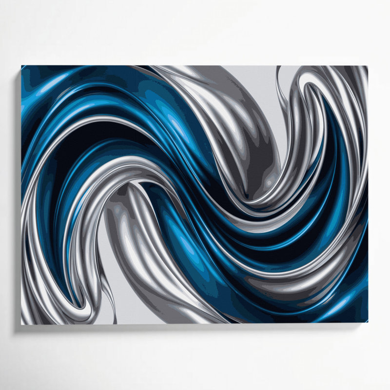 Gradient Abstract 63 Blue Canvas Wall Art, 11" H x 14" W